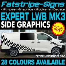 to fit PEUGEOT EXPERT MK3 LWB L2 GRAPHICS STICKERS DECALS STRIPES CAMPER VAN