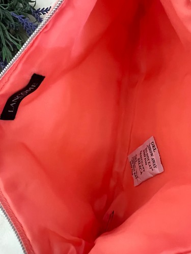 Lancome Signature Makeup Cosmetic Bag ~ Orange 11x7x2 - Picture 5 of 5