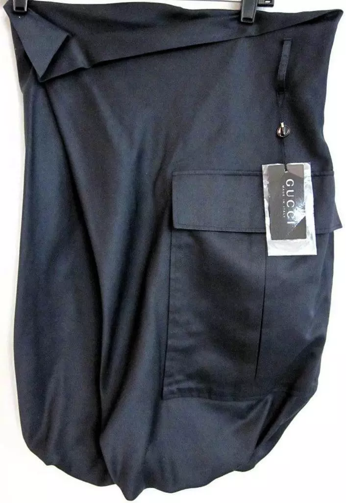 JUPE DE PISTE BALLON À BULLES MARINE GUCCI AUTHENTIQUE TAILLE 40/4 US NEUF AVEC ÉTIQUETTES 32