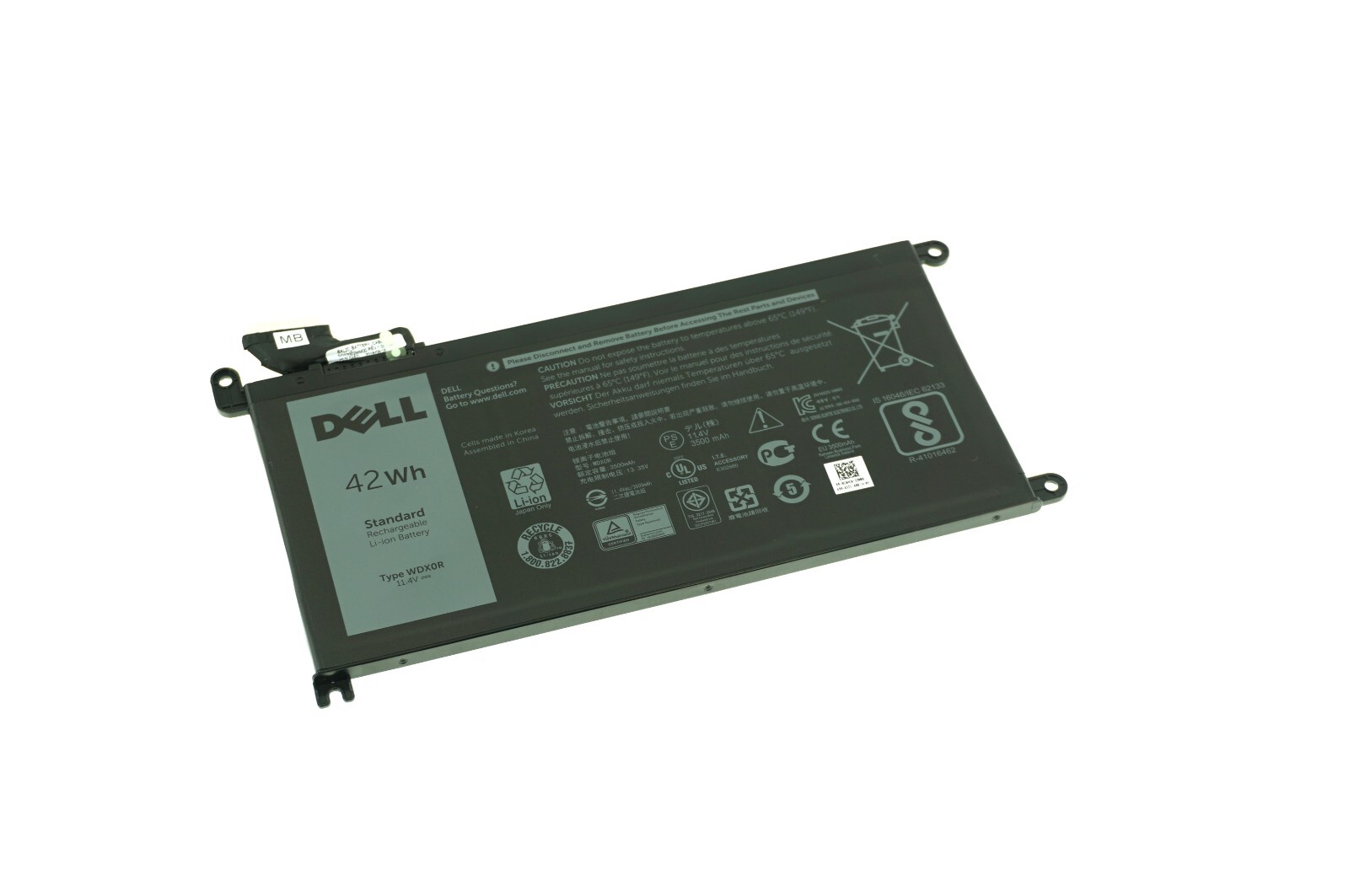 CYMGM WDX0R GENUINE DELL BATTERY 11.4V 42WH INSPIRON 15 5567 P66F (DD12
