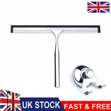 Stainless Steel Window Squeegee Shower Cleaner Chrome Window Squeegee Wiper Hook