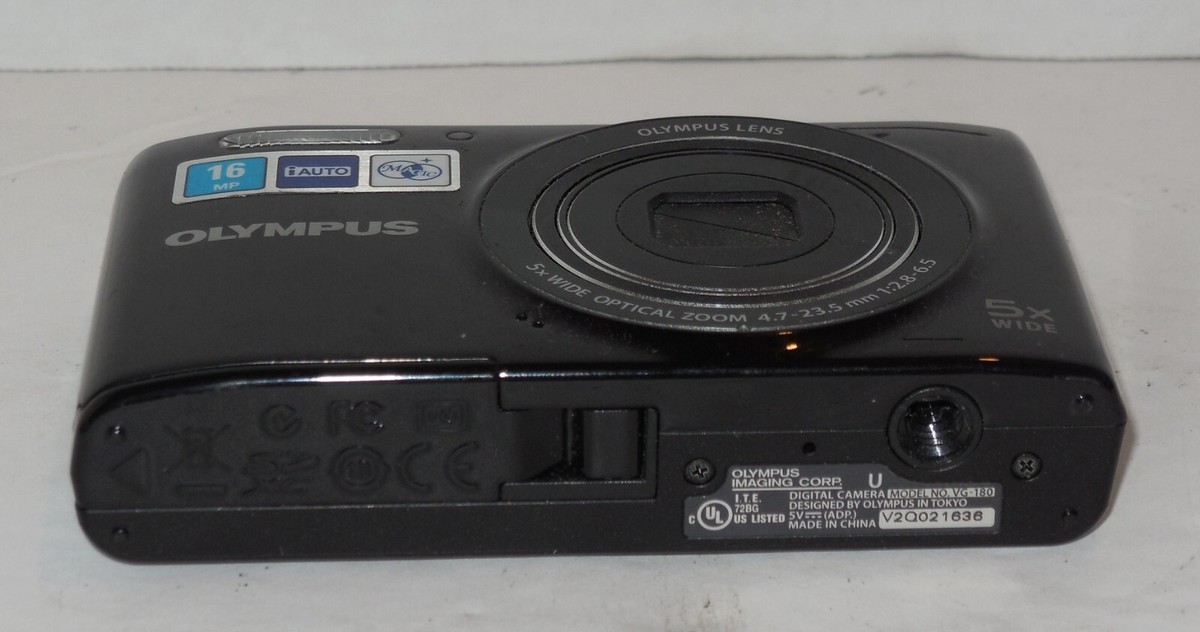 Olympus VG-180 16.0MP Digital Camera - Black Tested Works Battery