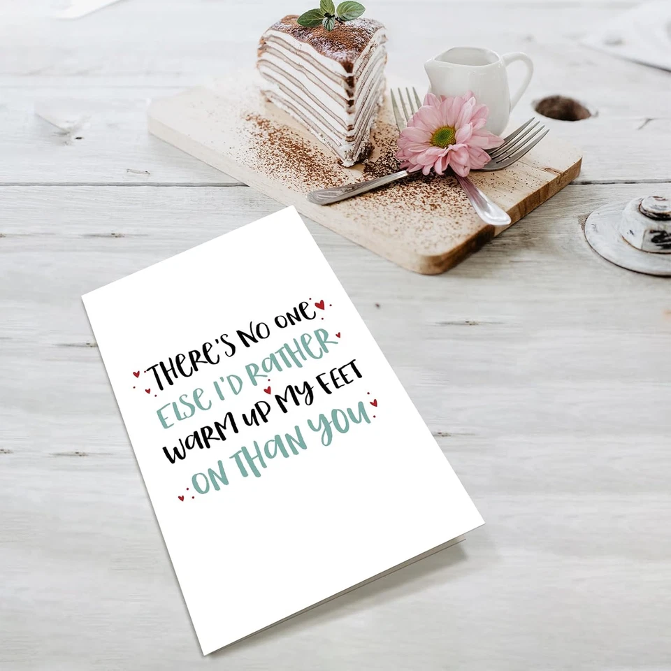 Dulce Tarjeta de San Valentín para Él Ella, Divertida Tarjeta de Aniversario para Novio Niña Foto 4 de 4