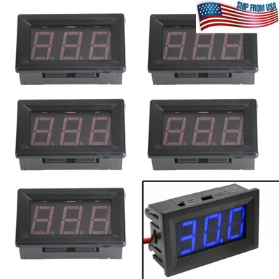 Dc5-120V 2Wire Mini Digital Voltmeter Tester Module Blue Led Display 0.56'' YU