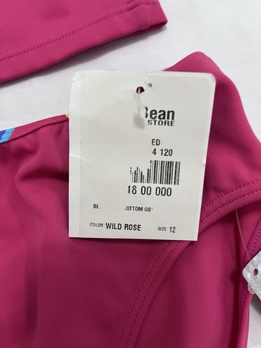 LL Bean Wild Rose Watersport Swim Tankini and Bottom Set Girl Size 6X/7 - 12 NWT - Picture 4 of 7