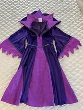 Disney Store girls Maleficent Costume dress Halloween size 4 purple