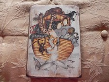 Noah's Ark Theresa Ramsey Biblical Nursery Folk Art on wood Children Nursery UBe