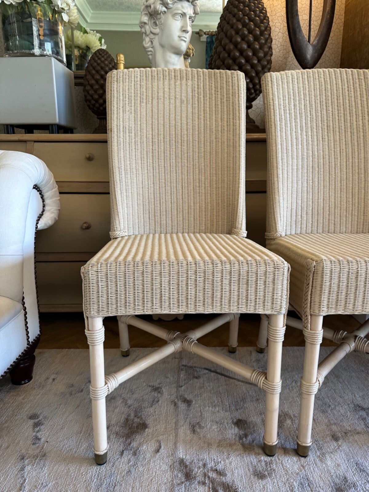 Ex Showhome set of 6 Vincent Sheppard Loom high backed dining chairs rrp £4200 eBay