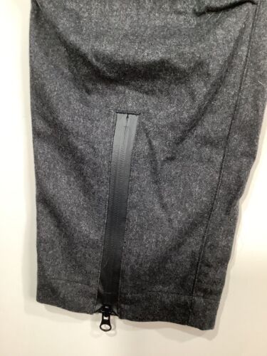 Pantaloni cargo Y-3 Adidas Yohji Yamamoto grigio antracite lana fondo XL vita 41" - Foto 2 di 9