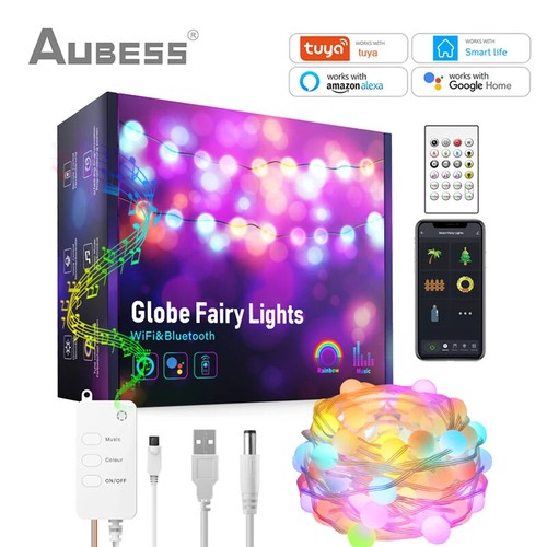 Tuya WiFi LED Strip Smart Home RGB String Light Music Sync RF Remote Waterproof - Picture 2 of 11