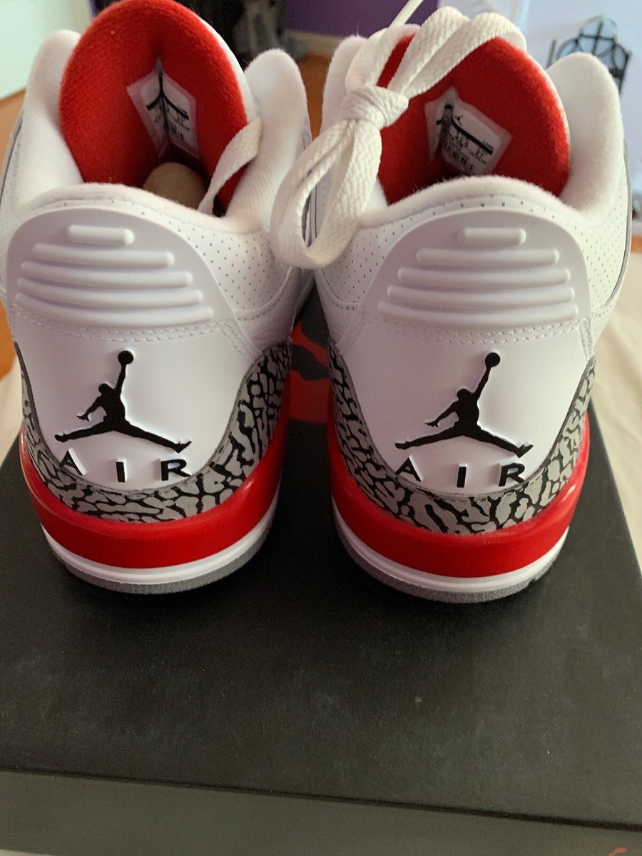 Air Jordan 3 Retro 136064 116 White/Fire Red-Cement Grey | eBay
