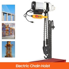 2200LBS/ 1 Ton Electric Chain Hoist Single Phase Hoist Crane 10 FT Chain 110V US