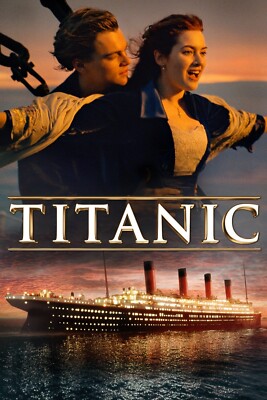 Titanic 1997 Film Kino neues Poster Kunst Film A4 A3 A2 A1 MAXI - 1212