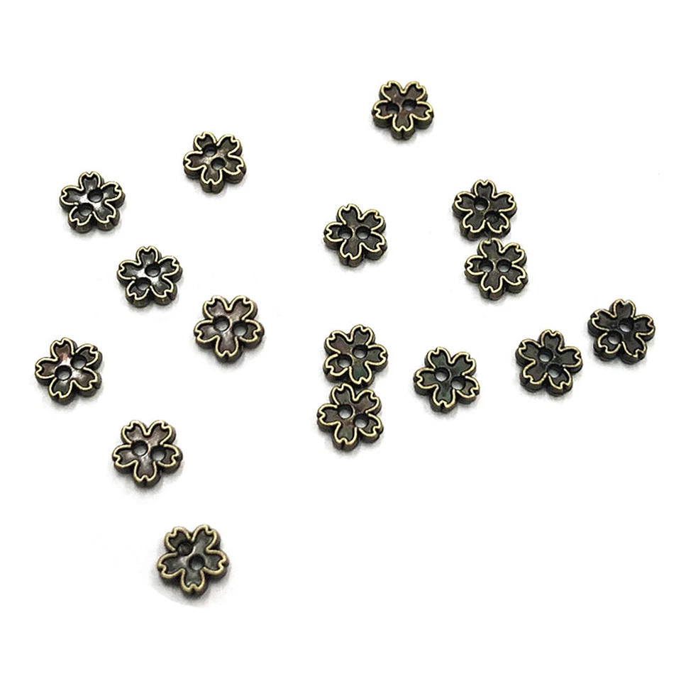 24x Mini Flower Metal Button 2-Hole Doll Clothing Shoes Bag Strap Buckle Sewing - Image 3 of 4