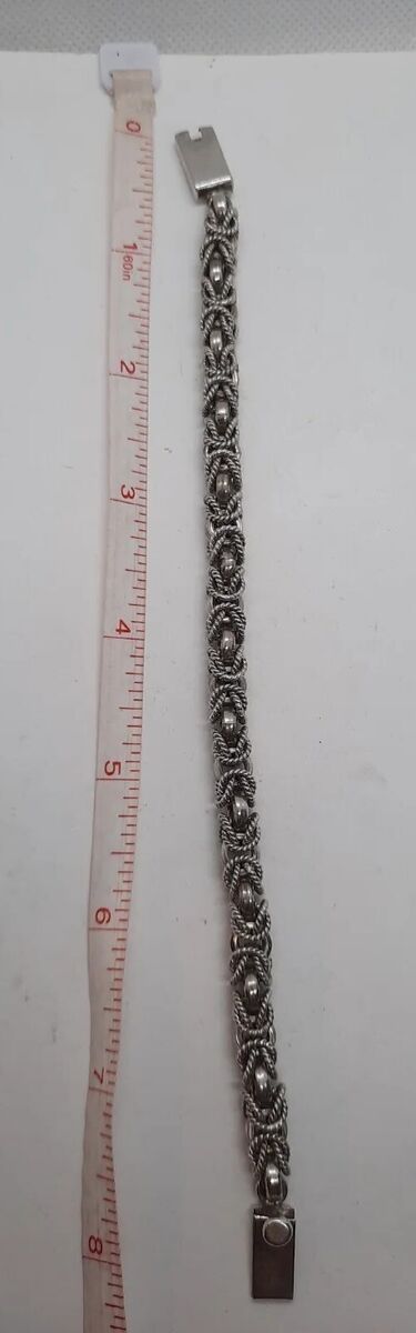 Vintage TJ-53 925 Sterling Silver Mexico Byzantine Link Vintage TJ-53 925 Sterling Silver Mexico Byzantine Link