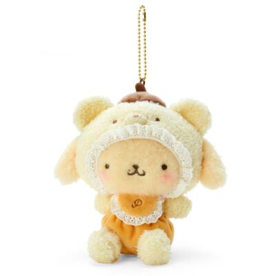 Sanrio Pompompurin Mascot Holder Keychain Lattekuma Baby 619060