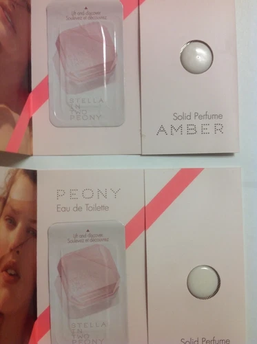 Lot of 5 SAMPLE Stella McCartney IN TWO PEONY edt + Amber solid perfume sample