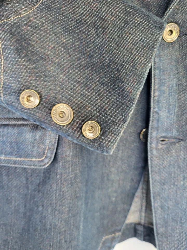 House Of Howe~English County Gentleman~Blue Denim Jacket Blazer 38~Made In USA! - Image 2 of 4