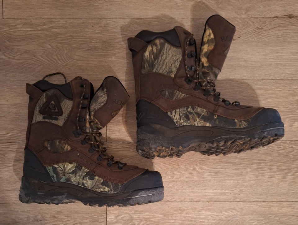 ROCKY Camo Hunting Boots Men Waterproof 1000 Gram Thinsulate ULTRA 7466 Size-12M - Image 3 of 4