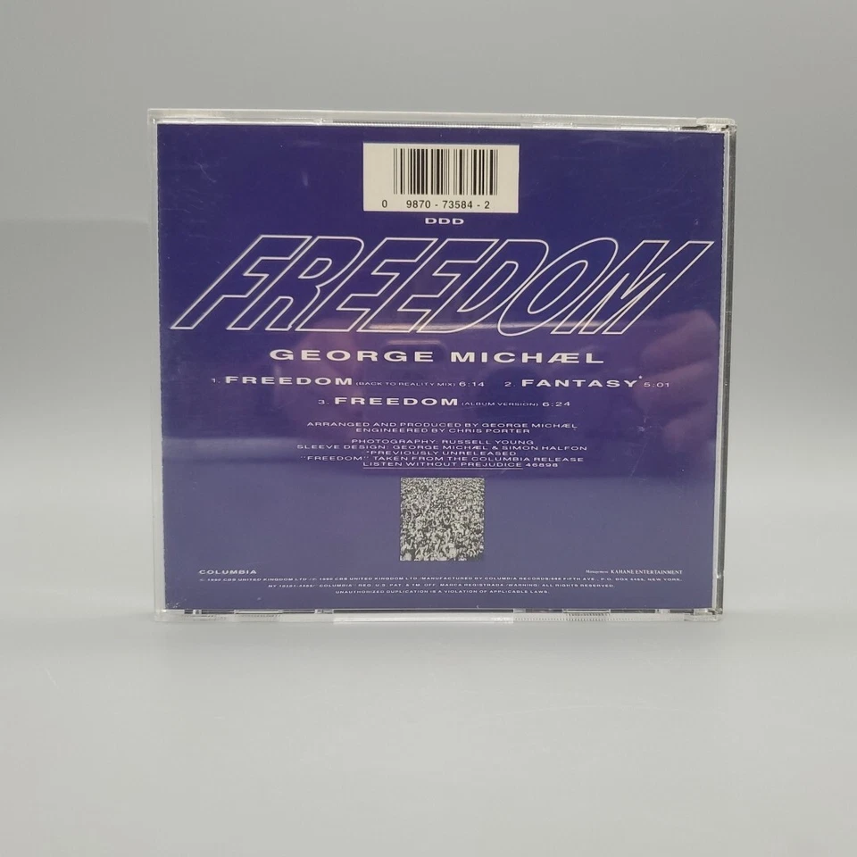 ДЖОРДЖ МАЙКЛ Свобода 3TRX с МИКСОМ и UNRLEASED FANTASY trk США ПРЕСС CD сингл - Изображение 2 из 4