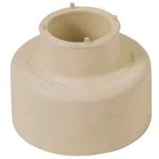 White Rubber Pan Cone Toilet Flush Pipe Seal - 40mm toilet flush pipe rubber