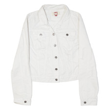 Lei Distressed Womens Denim Jacket White L