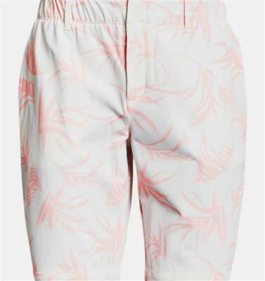 Under Armour Damen Golfhose Short LINKS PRINTED weiß/rosa Gr. 6 (38)