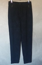 KATHLEEN MADDEN, Hose Gr. 28, dunkelblau, Reliefmuster, vintage! TOP