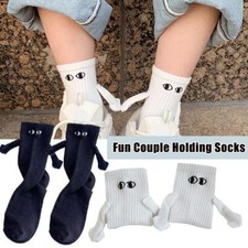 Magnetic Suction Hand In Hand Couple Socks Cartoon Lovely Breathable Comfortable