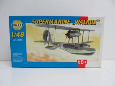 WWII Royal Navy, RAF Supermarine Walrus Mk. 2 Seaplane  1/48 Scale Model Kit
