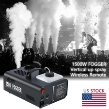 1500W Stage Fog Machine Smoke Effect Vertical Upspray Fogger DJ Decor w/ Remote