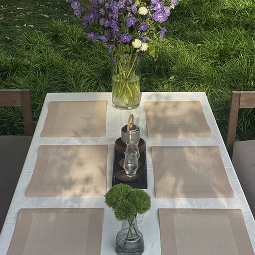 Table Placemats Set of 6 - PVC Heat-Resistant Placemats Washable Kitchen Tabl... - Picture 6 of 9