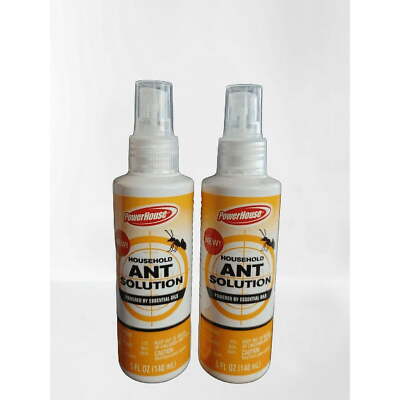 (2 PACK) PowerHouse Household Ant Solution Spray Powered by Eseential Oils, 4oz