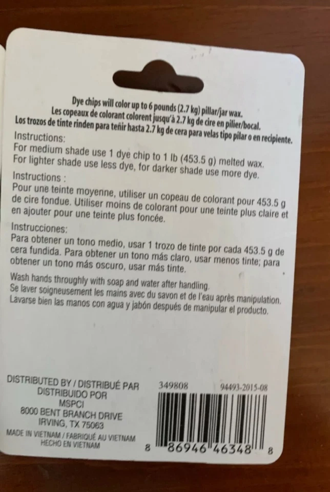 New ARTMINDS Red & Blue Wax CANDLE MAKING DYE Chips & Block COLORING Lot of 2 - Image 4 of 4