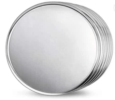 NewStar Foodservice Restaurant Grade Aluminum Pizza Pan/Tray Baking Pan 14” Set6