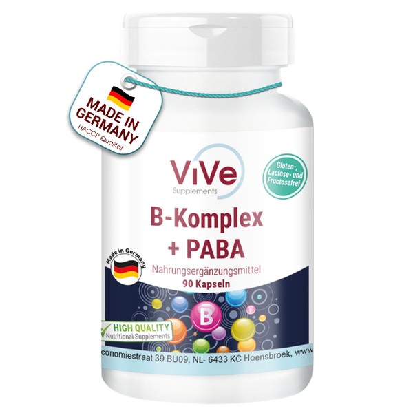 Vitamin B-Komplex 75 - 90 Kapseln Mit Paba | Vegan | Vive Supplements-image