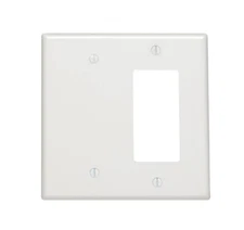 Leviton 80608-W WH WP 2G BLANK/DECO MIDWAY STRAP MNT