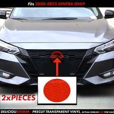 Fits 2020-2023 Nissan Sentra Red Precut Tint Decal Vinyl Overlay On Front Emblem