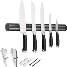 15 Inch Wall Mount Magnetic Knife Scissor Storage Holder Rack Strip Kitchen Tool