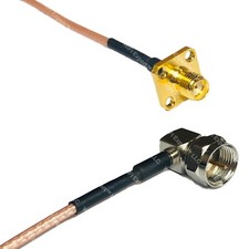 RG316 SMA FEMALE FLANGE to F MALE ANGLE RF Cable Rapid-SHIP LOT