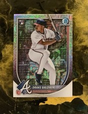 Drake Baldwin 2025 Bowman Chrome #75 RC Mojo Refractor ~ Atlanta Braves