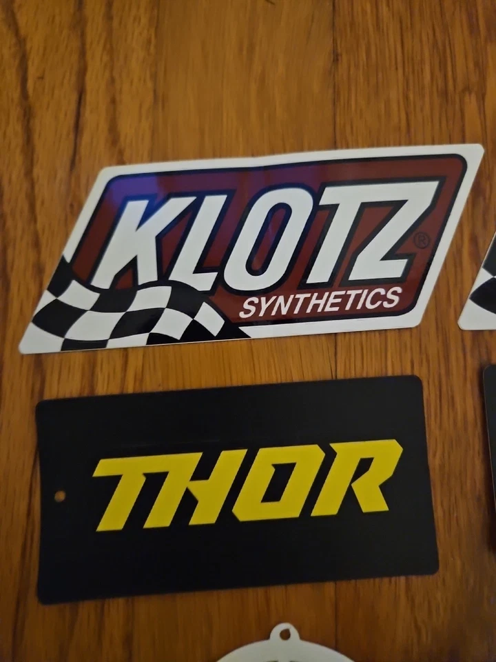 Pegatinas Klotz Thor Moose Racing Dunlop neumáticos carreras pegatinas corredor paquete de pegatinas Foto 2 de 4