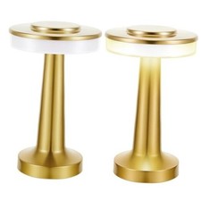 Pcs LED Portable Cordless Table Lamp with Touch Sensor 3 Color Stepless 2 Gold