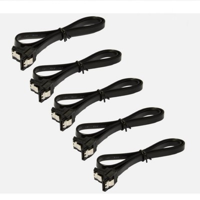 5pcs SATA 3.0 Cable SATA3 III 6GB/s Right Angle SSD HDD Hard Drive,black