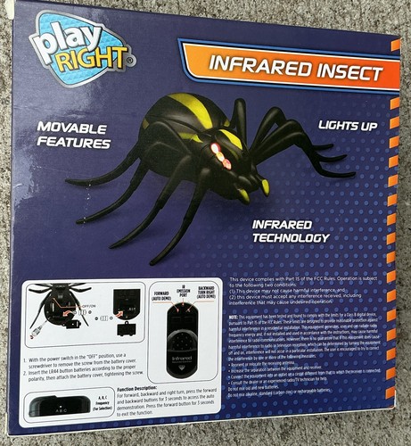New Play Right Infrared Insect Spider  Movable Features Light Up Toy - Picture 2 of 3