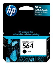 HP 564 Black Ink Cartridge CB316WN 140 for HP Printers 250 Pages Original