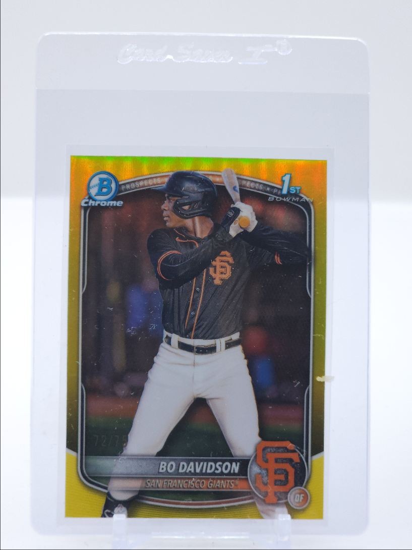 BO DAVIDSON 2025 BOWMAN CHROME 1ST YELLOW REFRACTOR GIANTS /75 Q3249