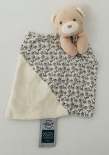 🌟Doudou Et Compagnie Plat Mouchoir Ours en coton BIO Blanc Écru