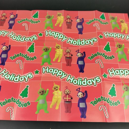 Teletubbies Christmas Poster Happy Holidays 17x13 Folded - Picture 3 of 10