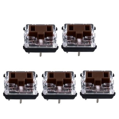 5Pcs Silents Low Shaft Switches Tactiles 1.3mm Actuation 45g Force for Keyboards